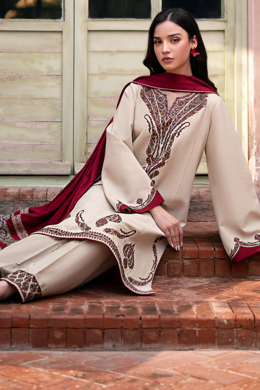 3PC-EMBROIDERED DHANAK UW-0073-VM1306