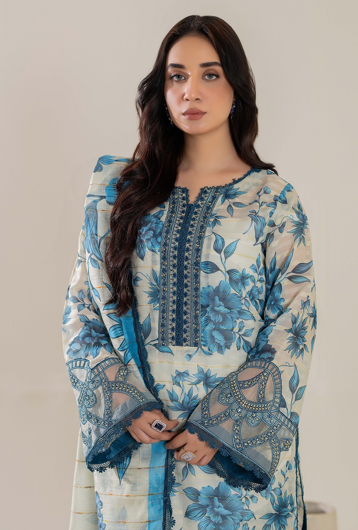 3 Piece Unstitched Printed Lawn Suit | BRQ-2515-B