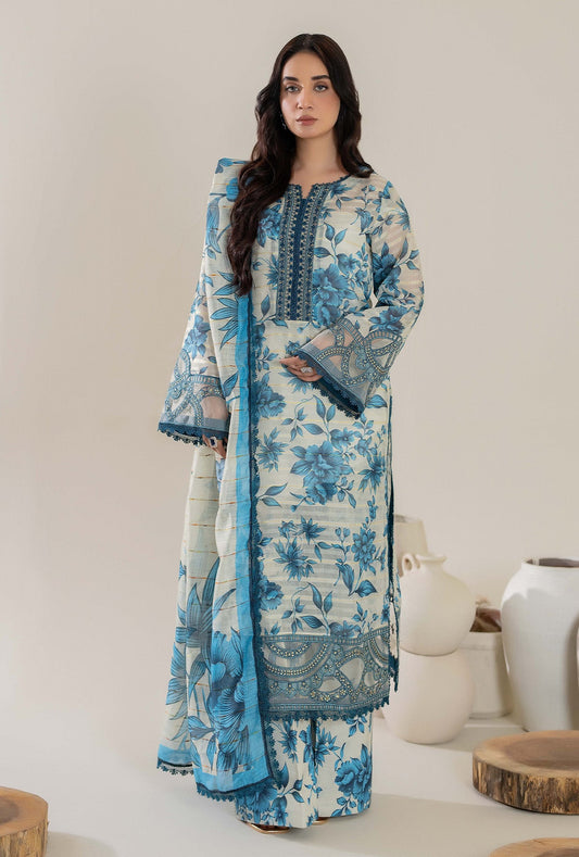 3 Piece Unstitched Printed Lawn Suit | BRQ-2515-B