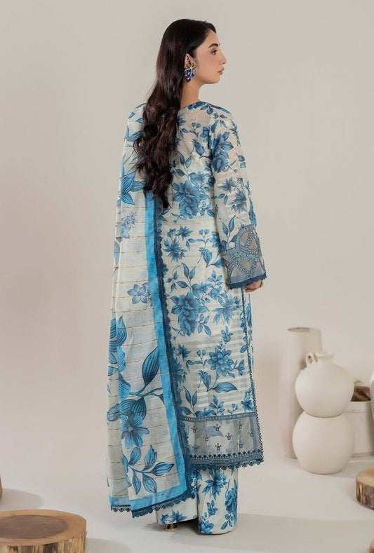 3 Piece Unstitched Printed Lawn Suit | BRQ-2515-B