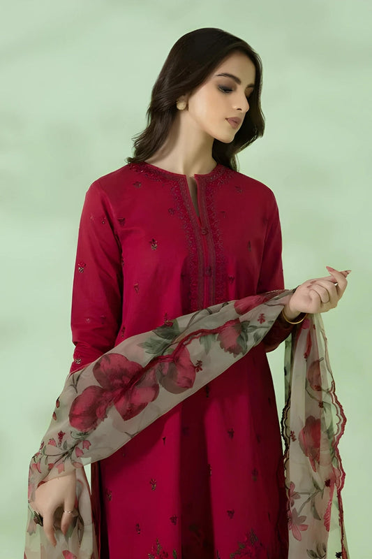 3PC-LAWN EMBROIDERED SUIT-VM3162