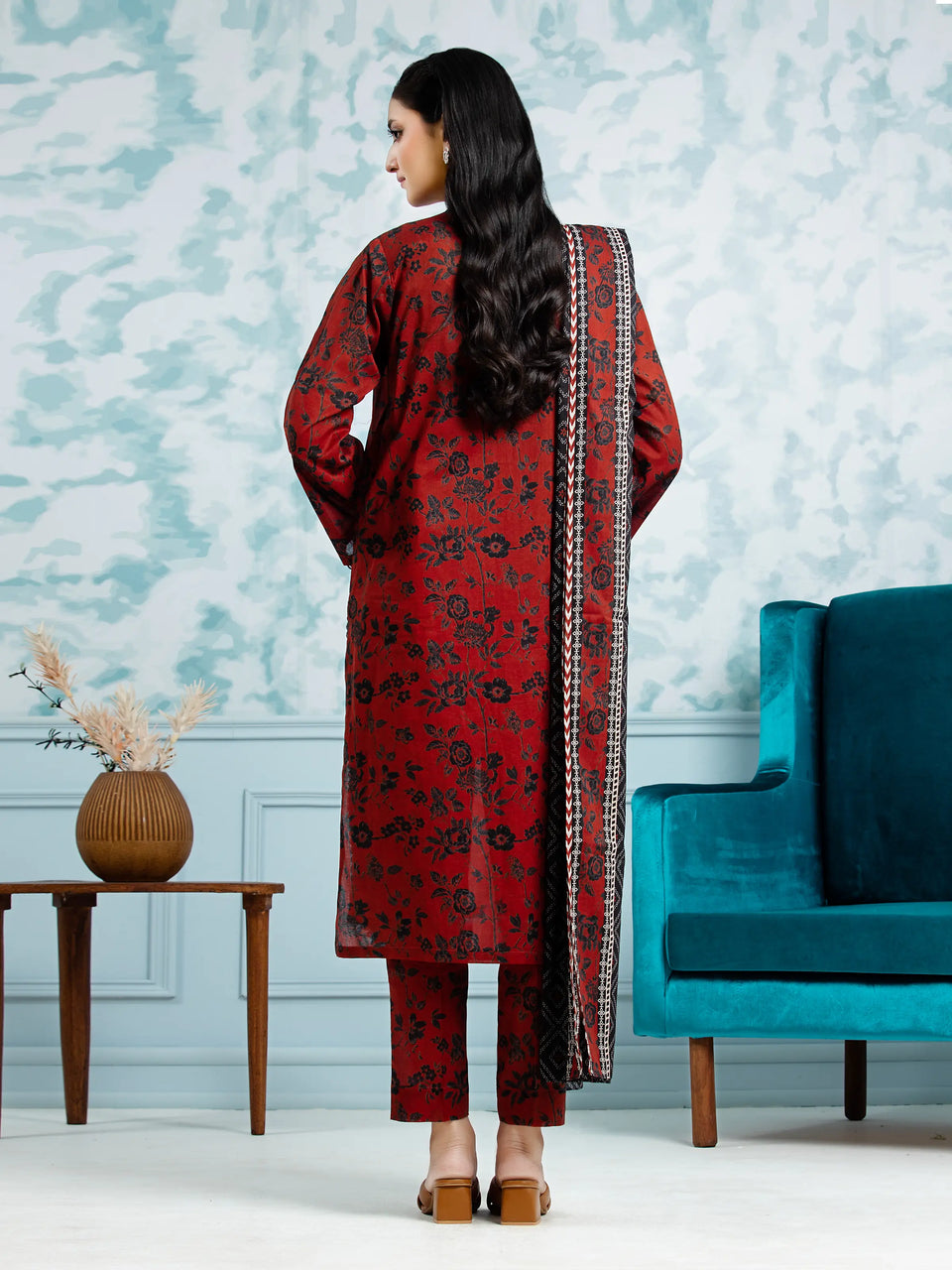 3 Piece Unstitched Printed Lawn Suit | BRQ-2512-B