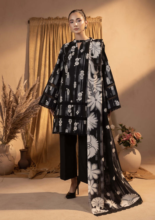 3 Piece Unstitched Printed Lawn Suit | BRQ-2513-A