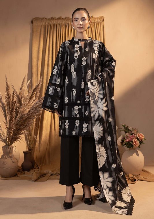 3 Piece Unstitched Printed Lawn Suit | BRQ-2513-A