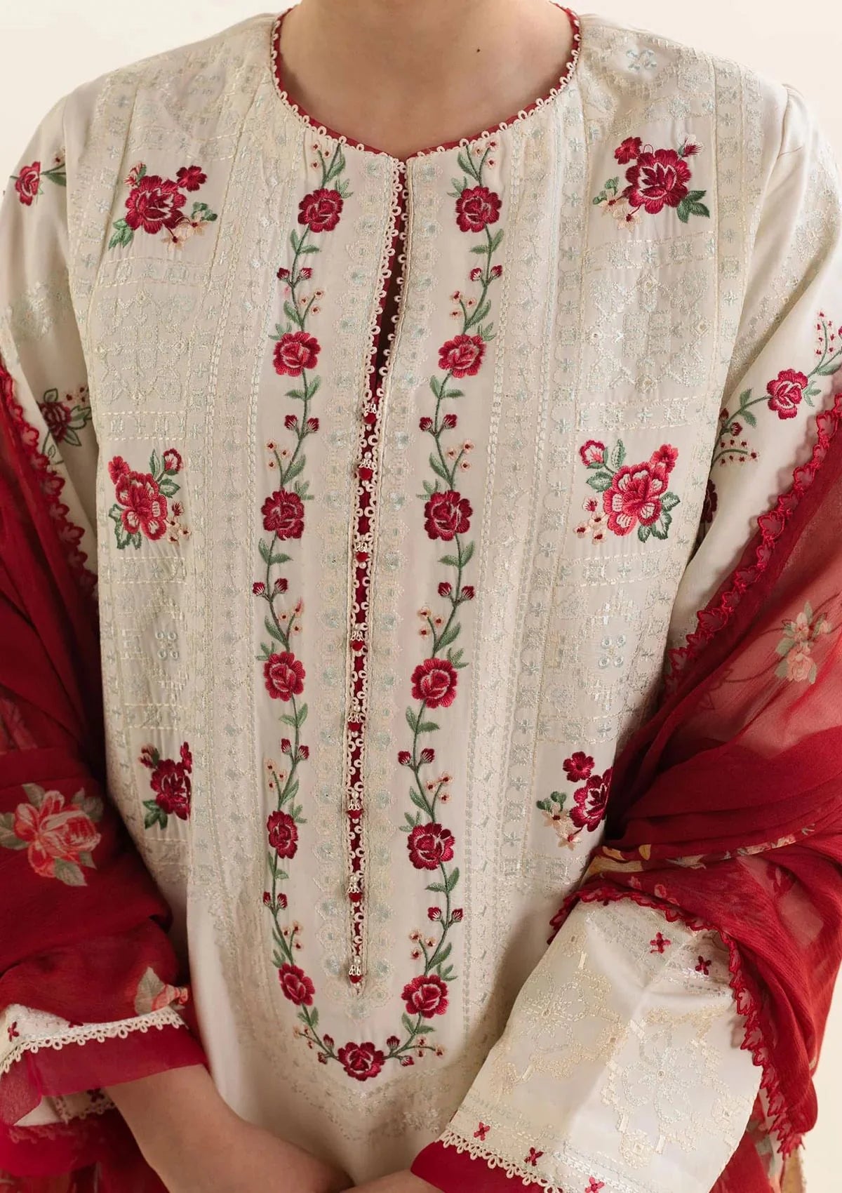 3PC-LAWN EMBROIDERED SUIT-CZV2#6A - AYRA-VM3175