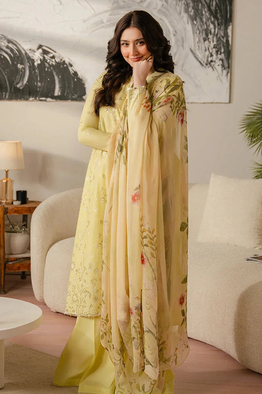 Cross Stitch - 3PC Lawn Embroidered Shirt with Printed Lawn Dupatta (Unstitched)-VM479