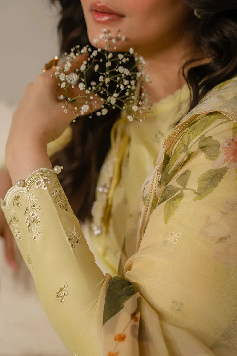 Cross Stitch - 3PC Lawn Embroidered Shirt with Printed Lawn Dupatta (Unstitched)-VM479