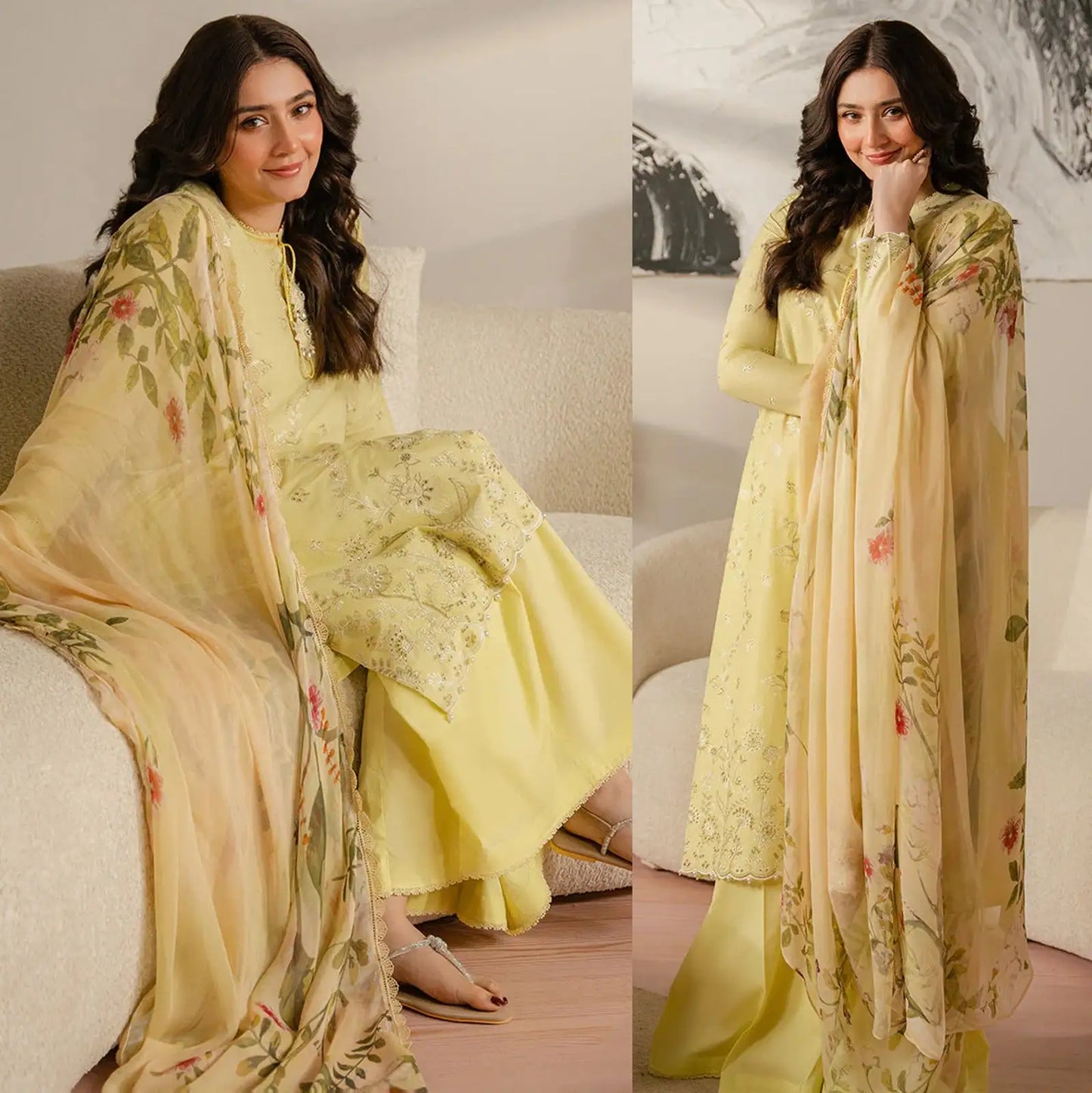 Cross Stitch - 3PC Lawn Embroidered Shirt with Printed Lawn Dupatta (Unstitched)-VM479