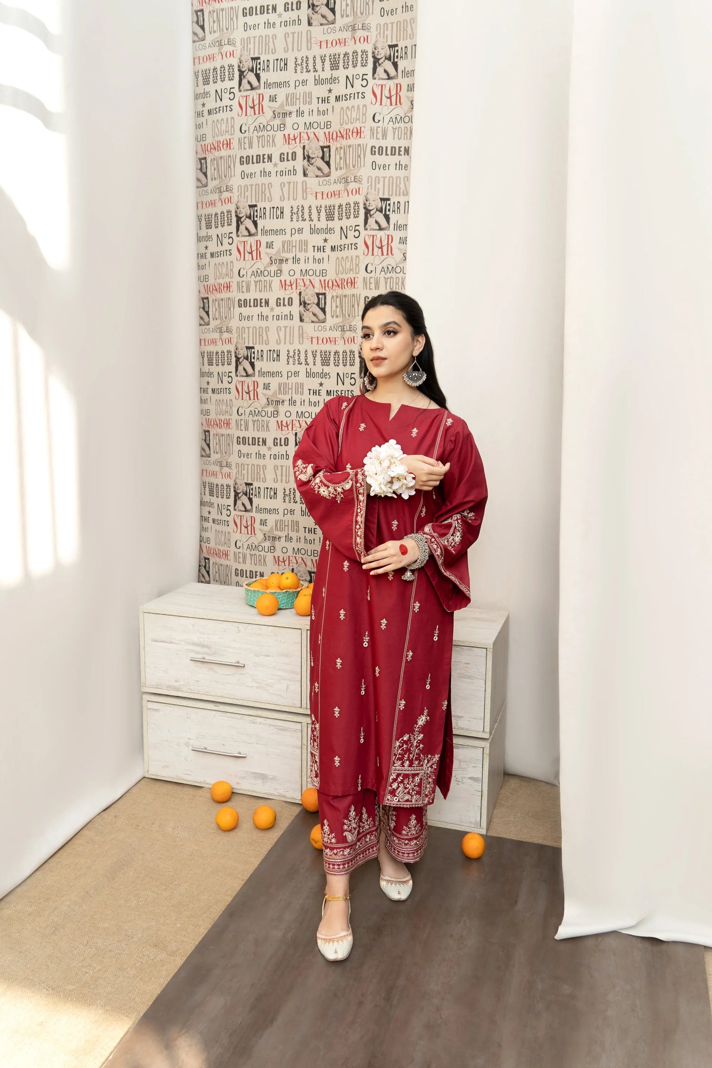 3PC-DHANAK EMBROIDERED SUIT-URGE-VM238
