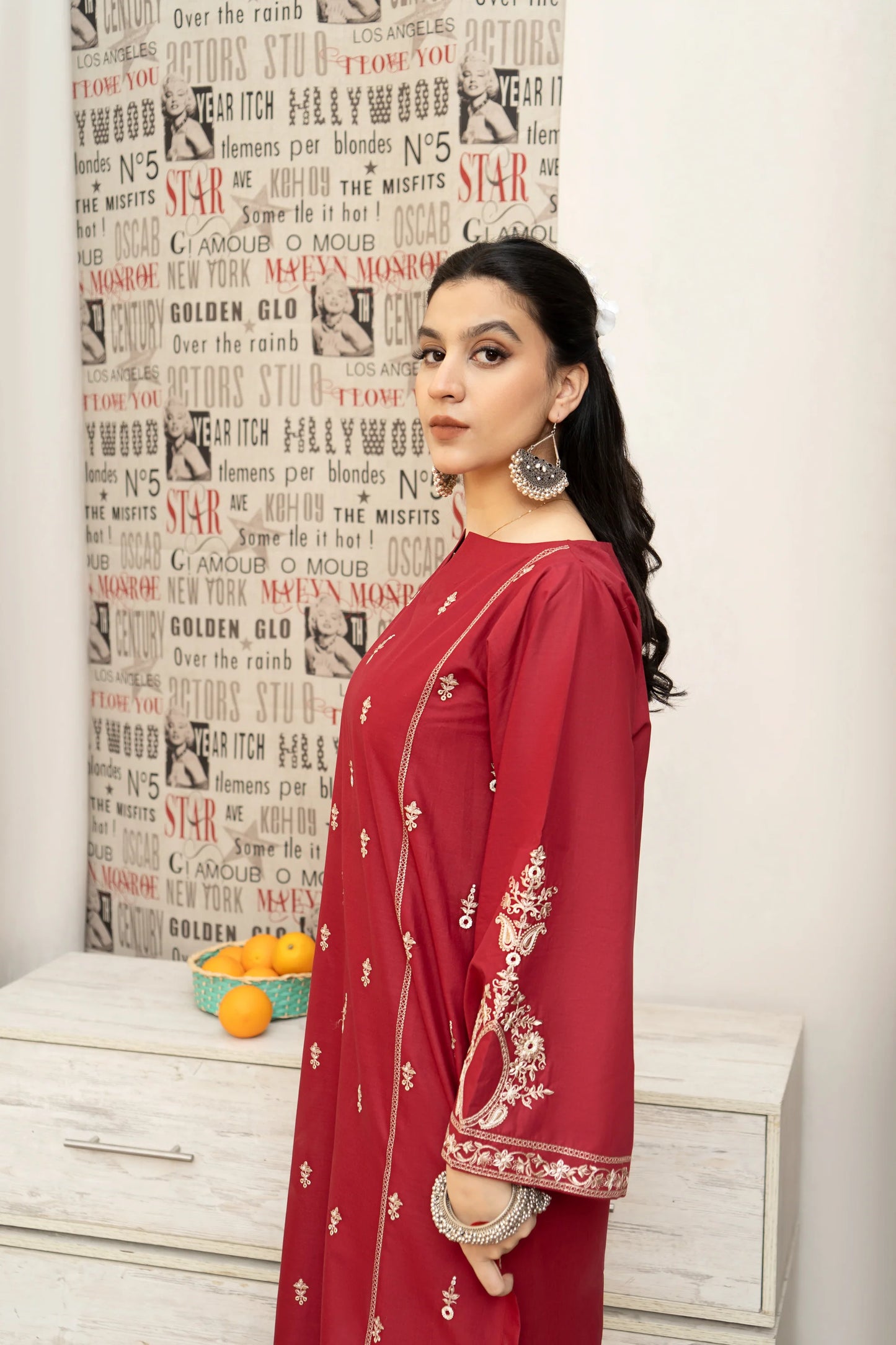 3PC-DHANAK EMBROIDERED SUIT-URGE-VM238