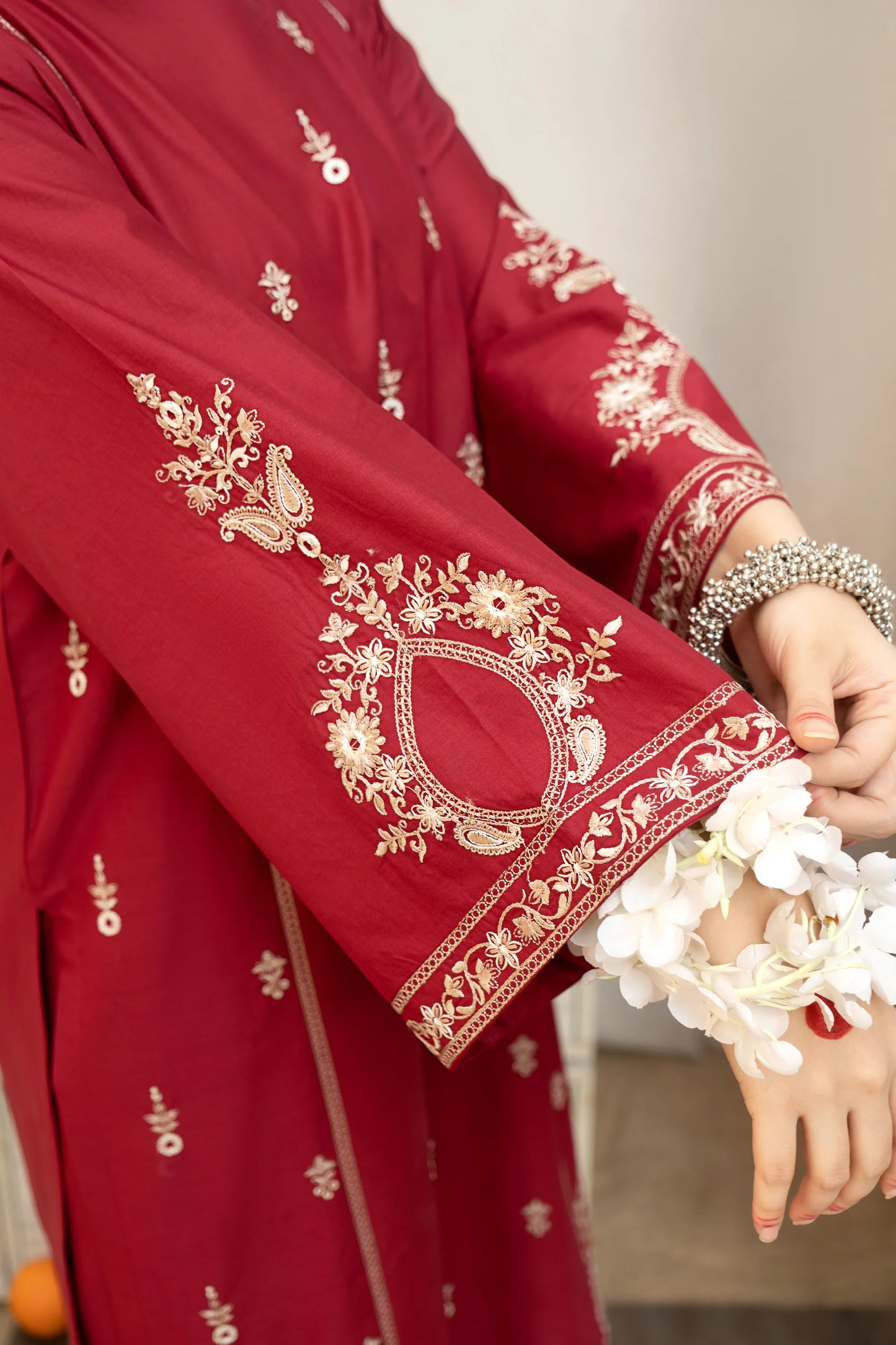 3PC-DHANAK EMBROIDERED SUIT-URGE-VM238