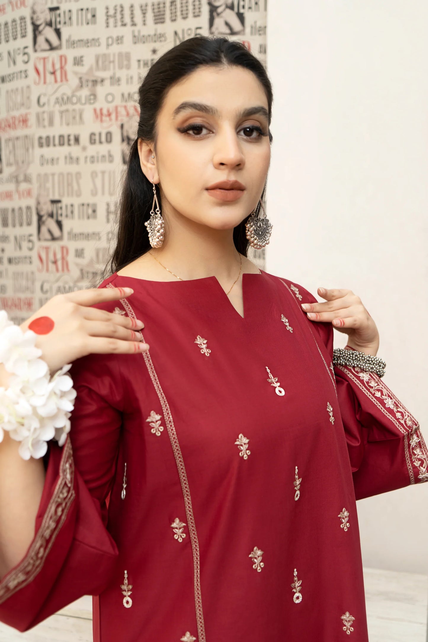 3PC-DHANAK EMBROIDERED SUIT-URGE-VM238
