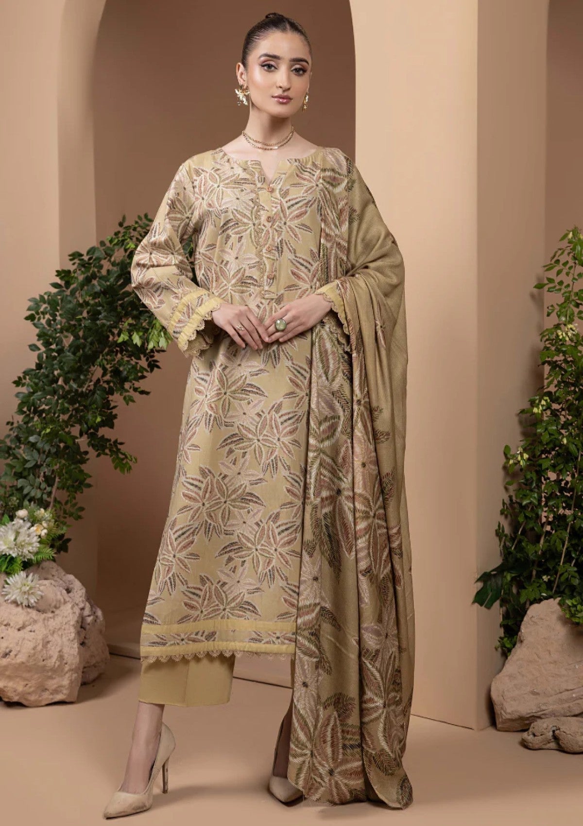 3 Piece Unstitched Printed Lawn Suit | BRQ-2516-A