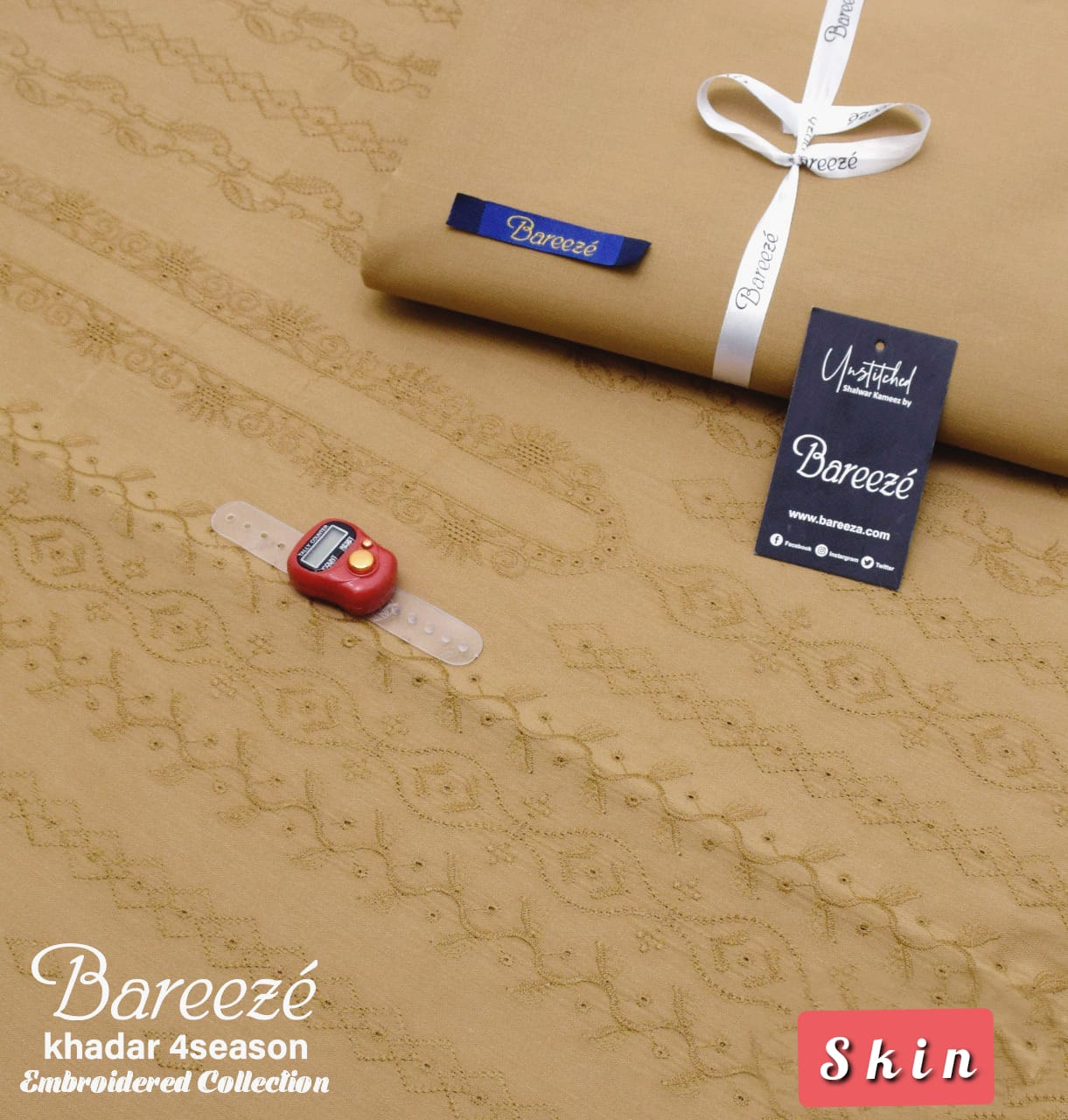 BAREEZE MEN LUXURY KHADDAR (EMBROIDERED)-VM342