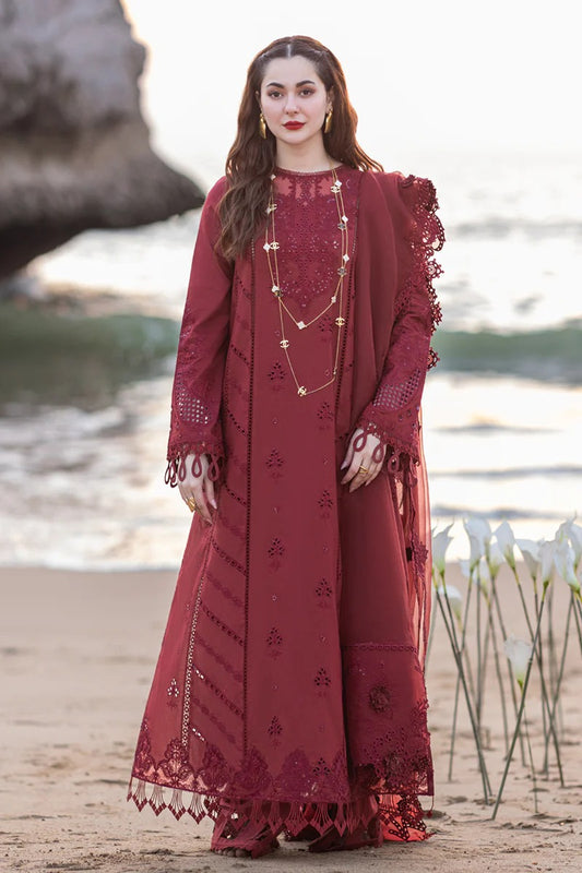 3PC-LAWN EMBROIDERED SUIT-QALAMKAR-VM3172