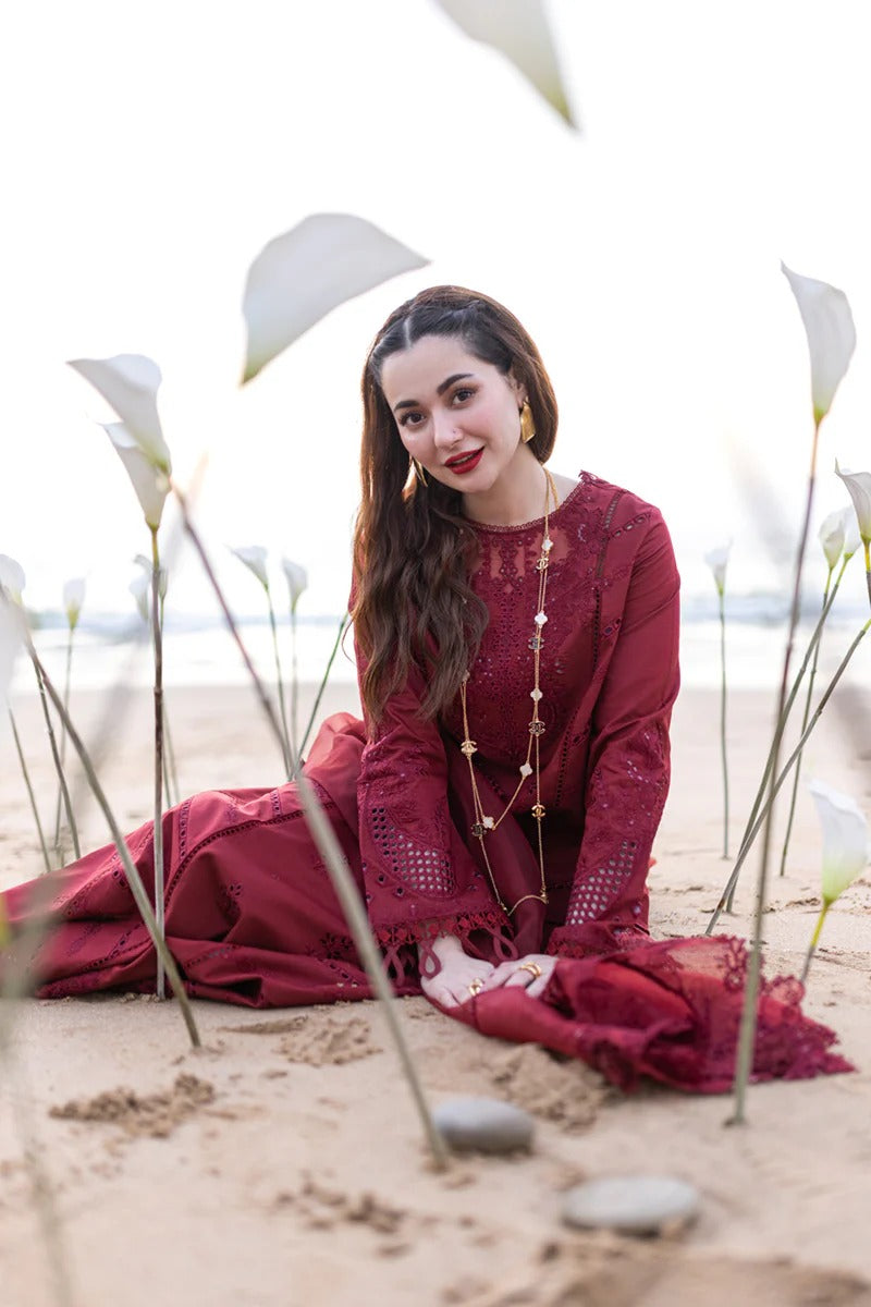 3PC-LAWN EMBROIDERED SUIT-QALAMKAR-VM3172