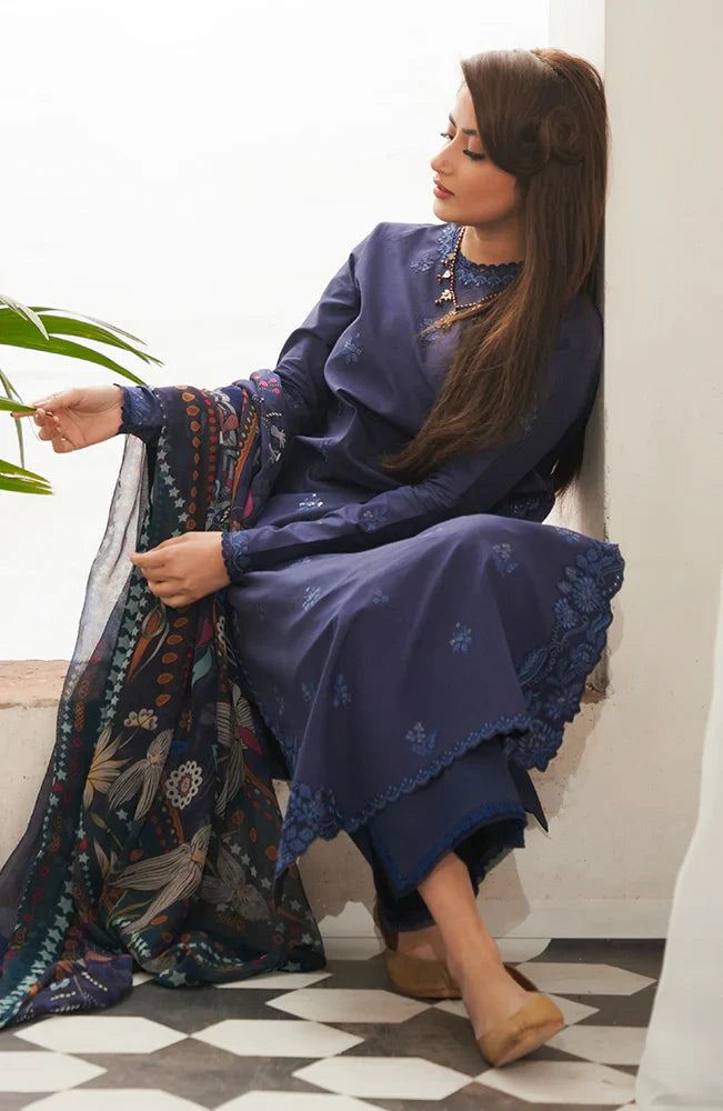 3PC-LAWN EMBROIDERED SUIT-AFSANAY-VM3179