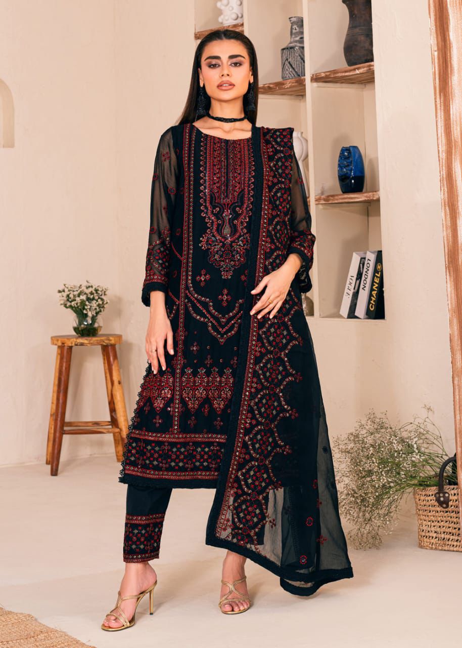 3PC CHIFFON-NOORMA KAAMAL-VM3185