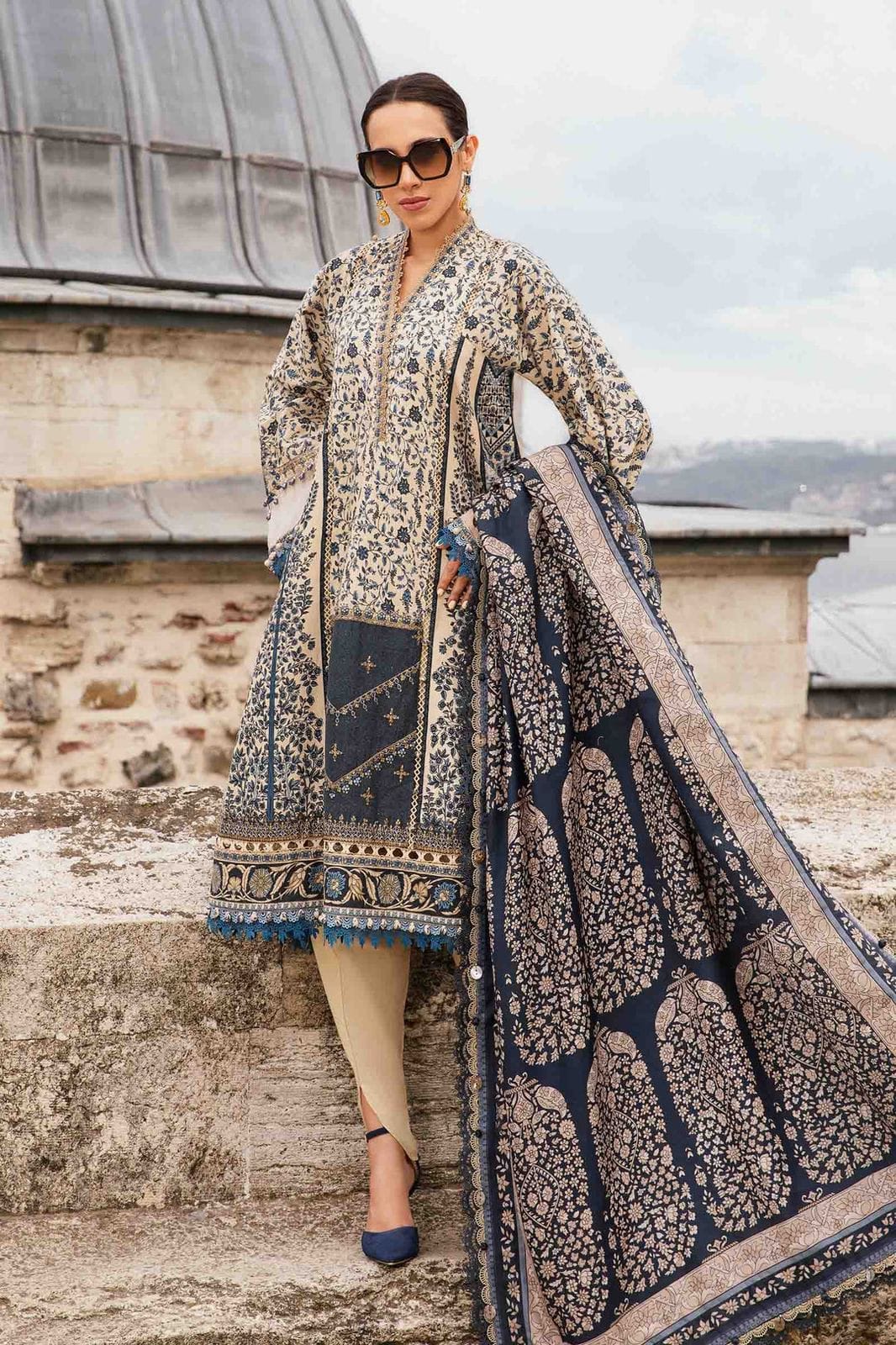3PC LAWN-M.PRINTS-VM3199