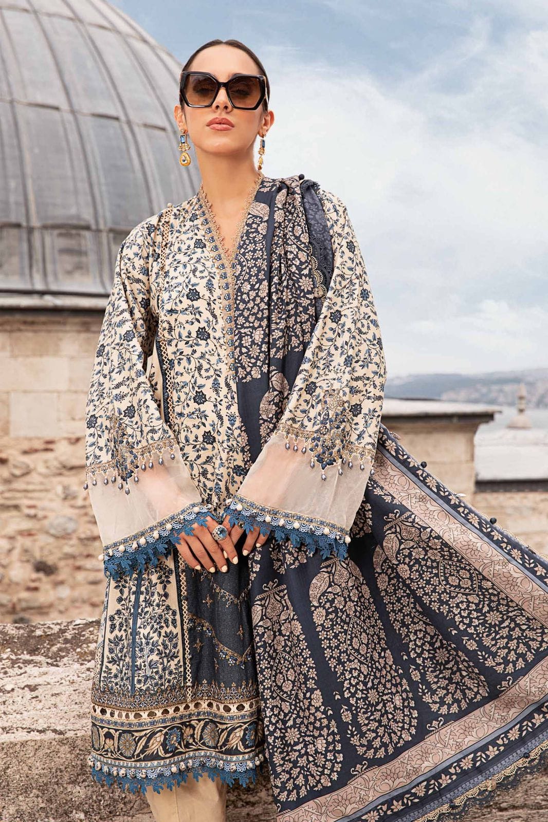 3PC LAWN-M.PRINTS-VM3199