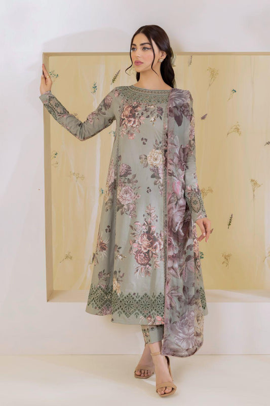 3PC-LAWN EMBROIDERED SUIT-IZNIK-VM3207