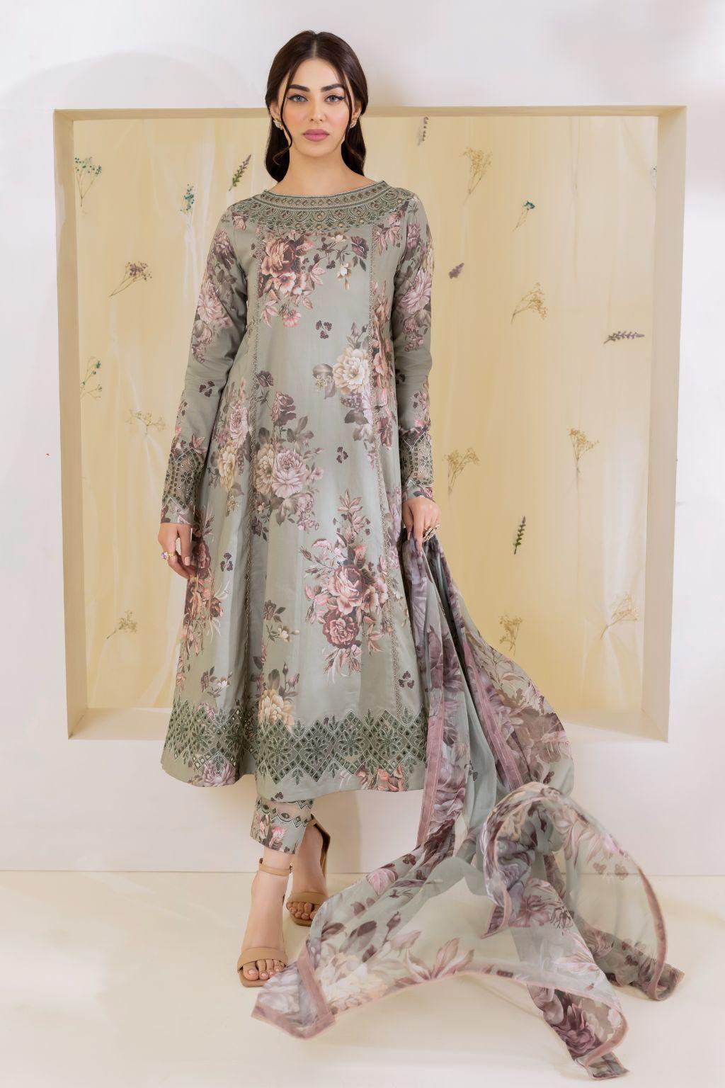 3PC-LAWN EMBROIDERED SUIT-IZNIK-VM3207