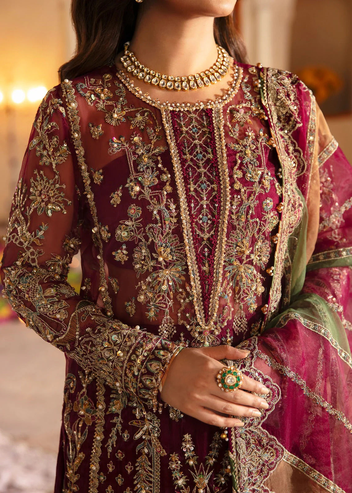 Unstitched Embroidered-FALAK-VM390