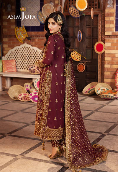 AJCD-09 EMBROIDERED TWISTED SILK 3 PCS-VM1013