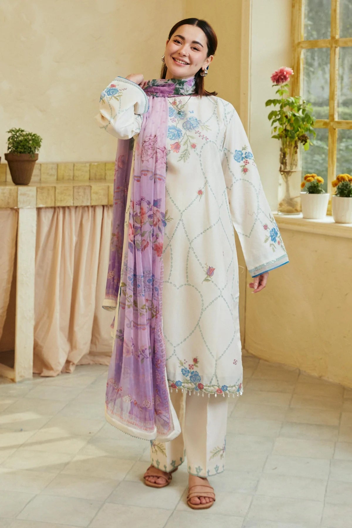 ZARA SHAHJAHAN X COCO-3PC LAWN - VM212