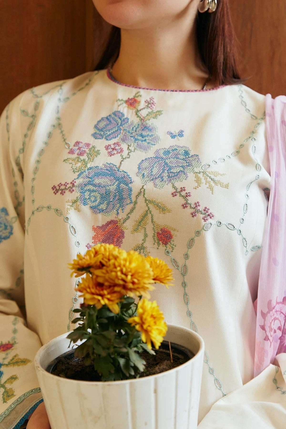 ZARA SHAHJAHAN X COCO-3PC LAWN - VM212