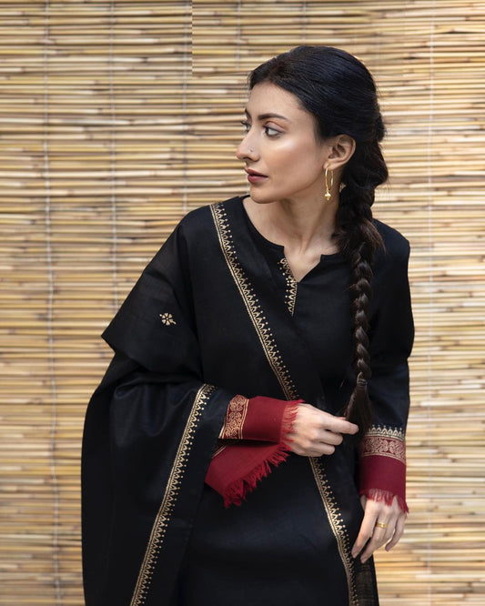 3PC- EMBROIDERD DHANAK-VM103