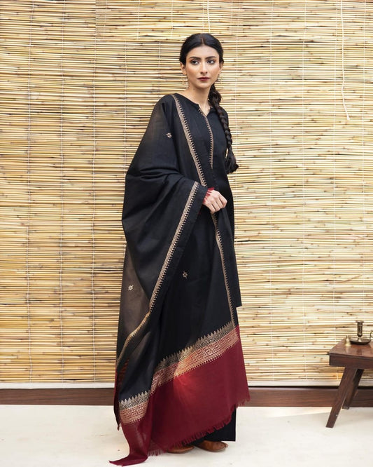 3PC- EMBROIDERD DHANAK-VM103