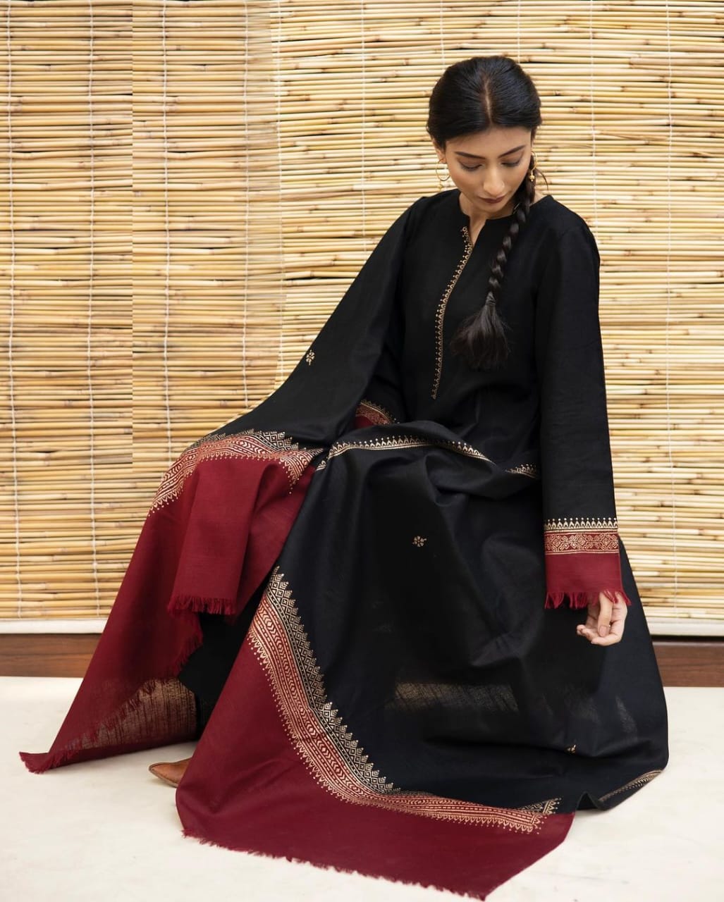 3PC- EMBROIDERD DHANAK-VM103