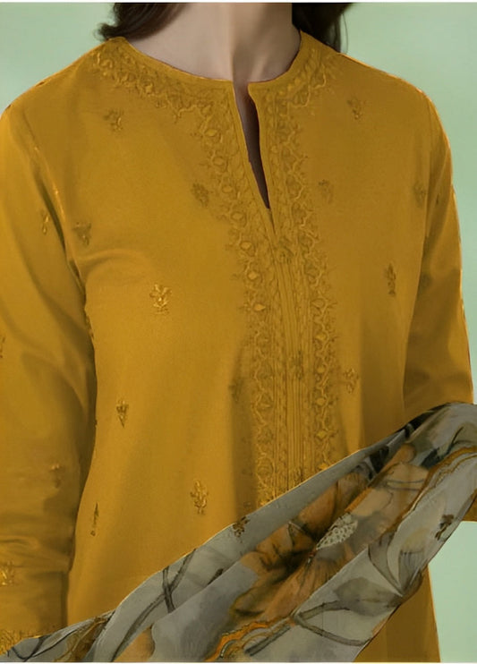 3PC-LAWN EMBROIDERED SUIT-VM3163