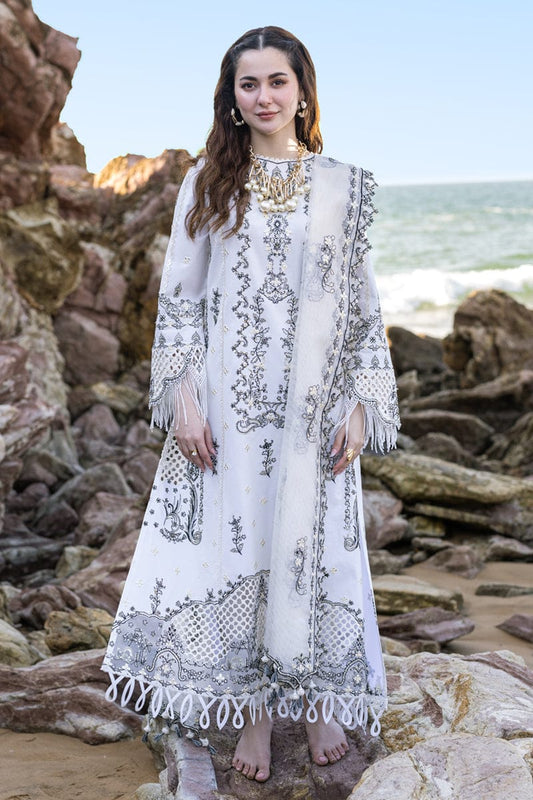 3PC-LAWN EMBROIDERED SUIT-QALAMKAR-VM3172