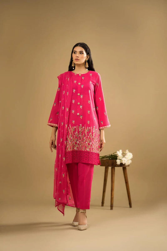 3PC-LAWN EMBROIDERED SUIT-VM3177