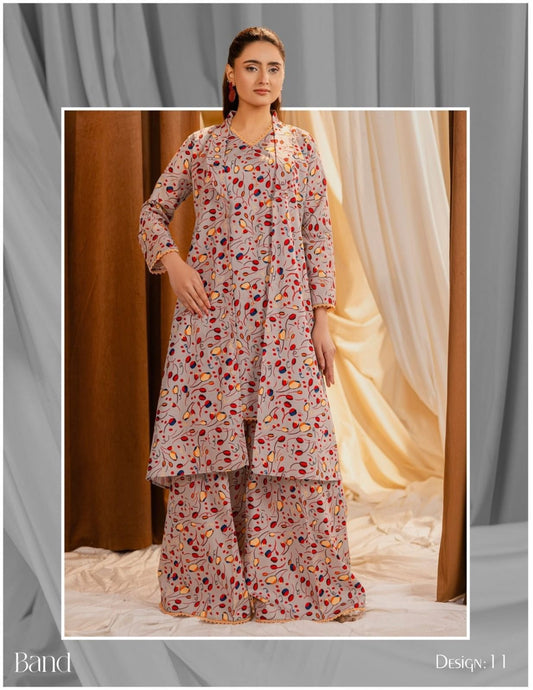 2 PC Lawn unstitched Suit-VM04
