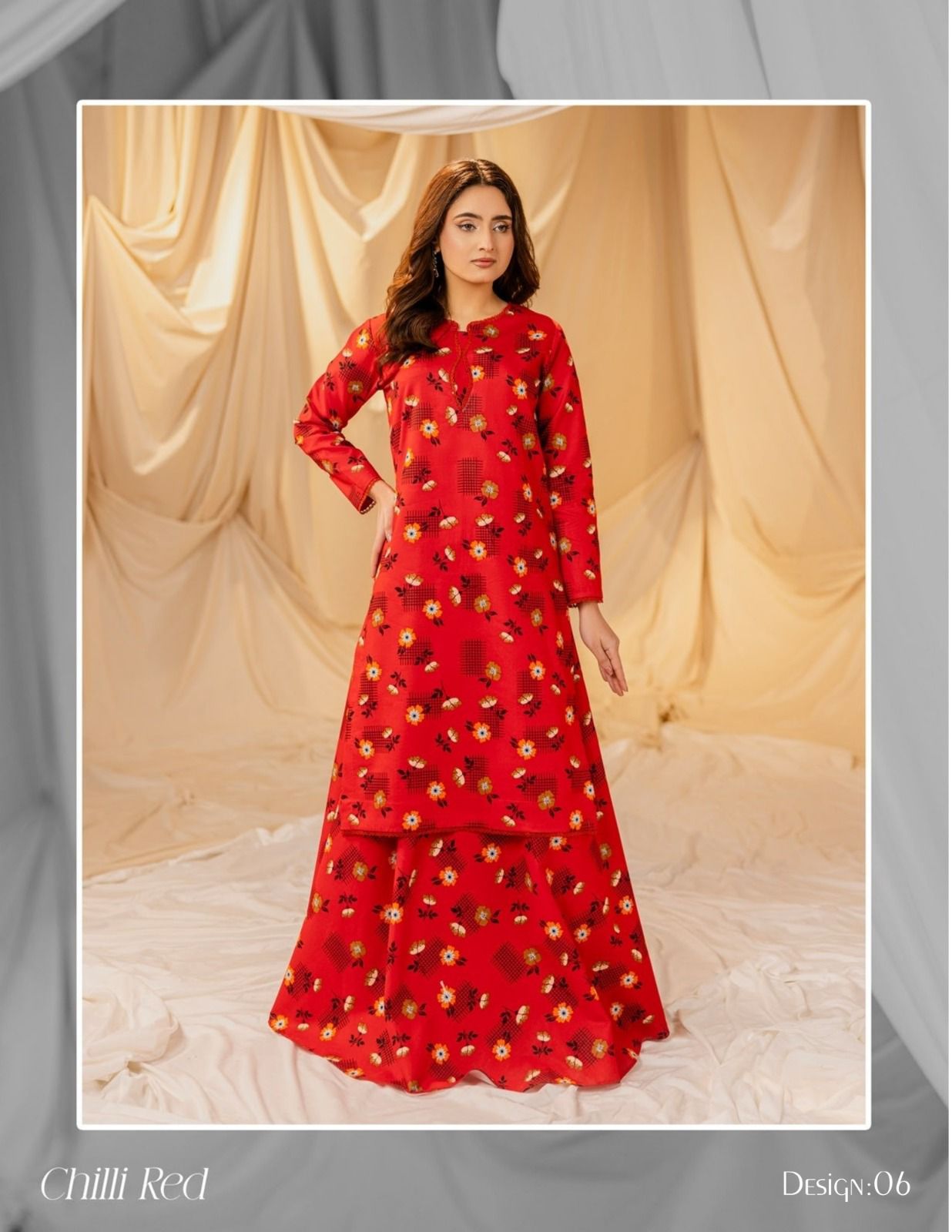 2 PC Lawn unstitched Suit-VM06