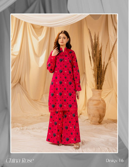 2 PC Lawn unstitched Suit-VM09