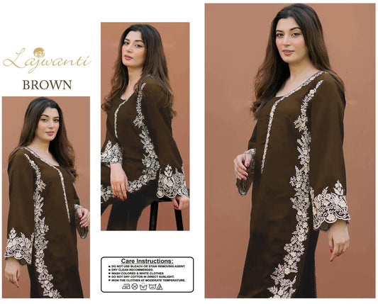2 Pc Embroidered Lawn Suit (unstitched)-VM12