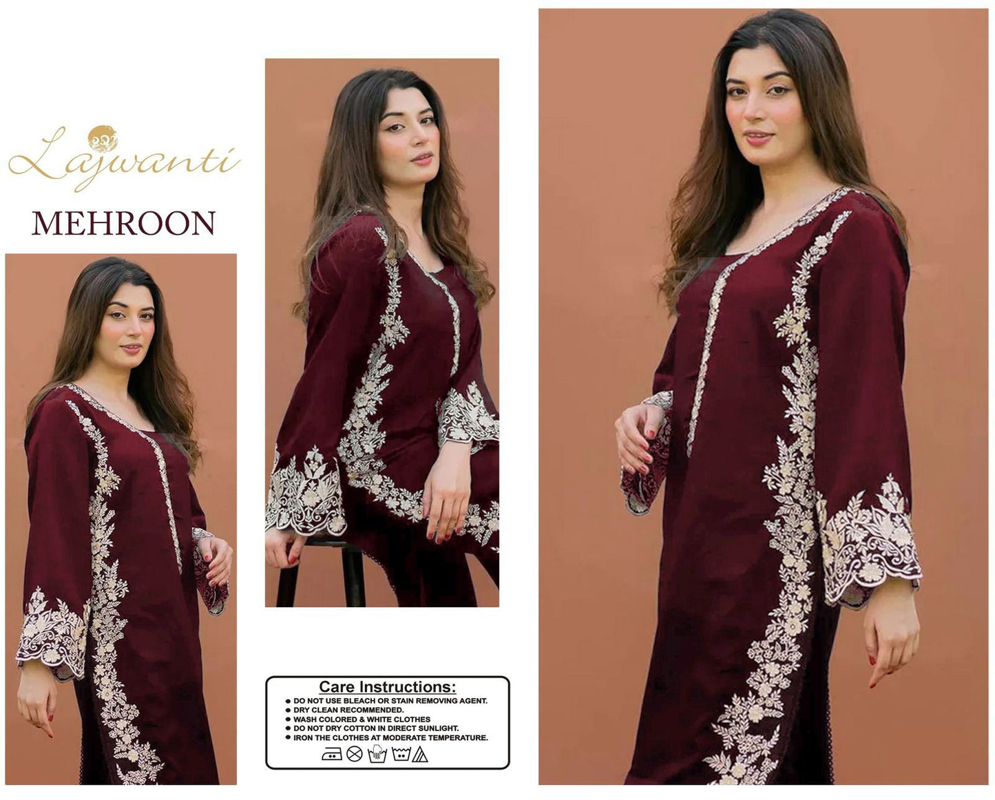 2 Pc Embroidered Lawn Suit (unstitched)-VM12