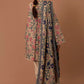 3 Piece Unstitched Printed Lawn Suit | BRQ-2510-A