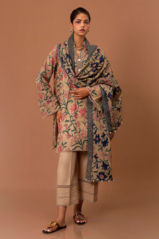 3 Piece Unstitched Printed Lawn Suit | BRQ-2510-A