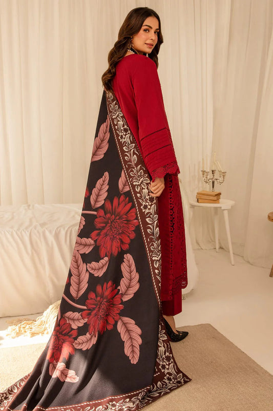 DE-Clare - 3PC Boring Embroidered Shirt with Printed Lawn Dupatta (Unstitched)-VM300