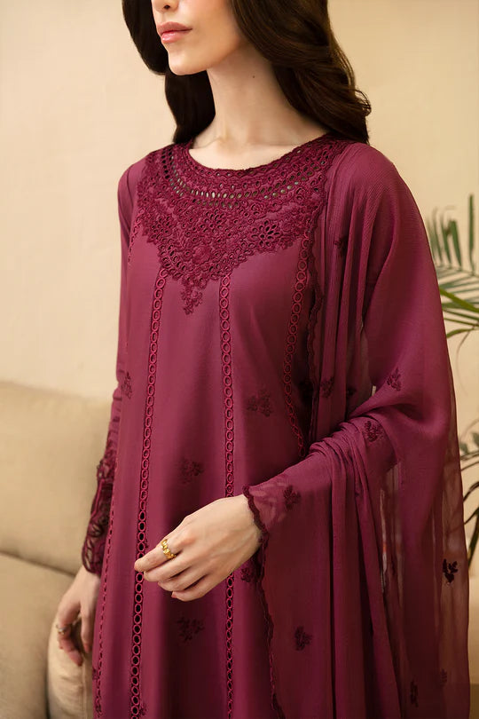 AZURE - 3PC Lawn Embroidered Shirt with Embroidered Chiffon Dupatta (Unstitched)-VM302
