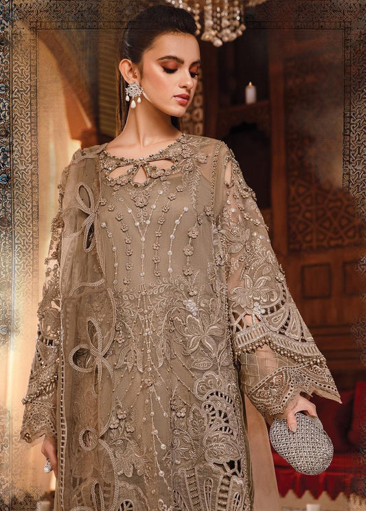 Unstitched MBROIDERED-Coffee-VM374