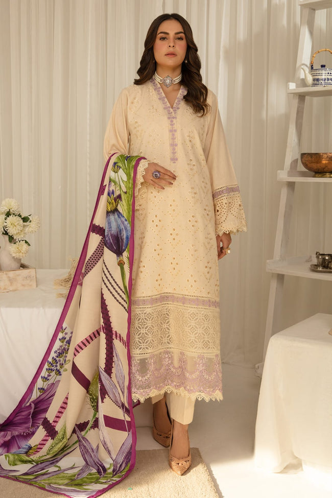 3PC-BORING EMBROIDERED SUIT-VM301