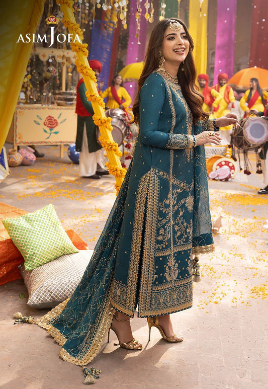 3PC UNSTITCHED-LUXURY WEDDING EMBROIDERED CHIFFON-VM380