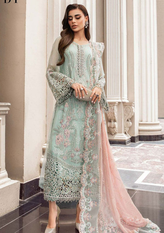 Unstitched Chiffon Mint Green-VM375