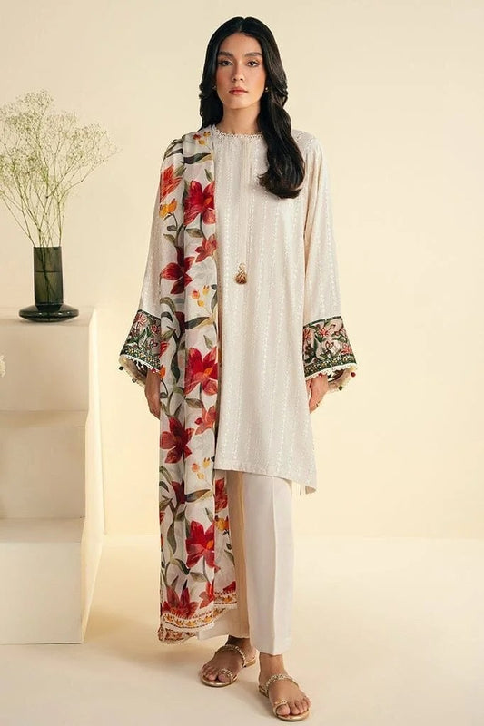 Cross Stitch - 3PC Lawn Embroidered Shirt with Printed Lawn Dupatta (Unstitched)-VM3191